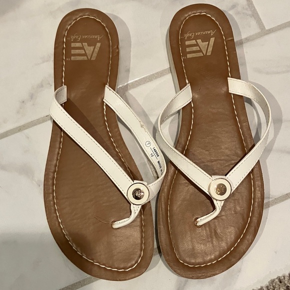American Eagle Outfitters Shoes - American Eagle Outfitters Tan and Cream Sandals